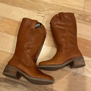Dingo Brown Mid Calf Riding Boots Size 7.5